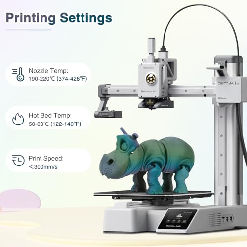 Image of Matte Rainbow PLA 3D Printer Filament, Multi-Color Changing PLA Filament 1.75mm, Matte Finish&High Precision 3D Printing Filament, 1kg Spool Aurora Whisper, Fits for Most FDM 3D Printers