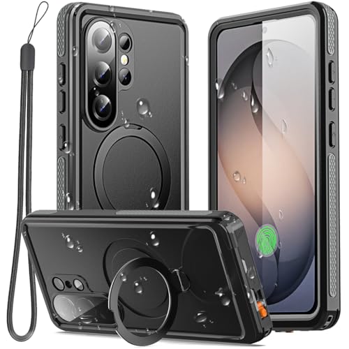 AICase Magnetic for Samsung Galaxy S26 Ultra Case Waterproof Magsafe[Ring Invisible Stand & Screen Protector][IP68 Underwater][Dropproof][Dustproof][Real 360] Shockproof Protective Phone Case 6.9