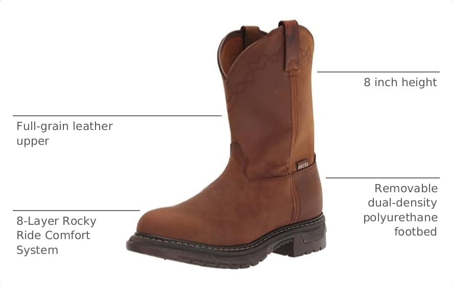 Image of ROCKY Original Ride Branson Saddle Roper Waterproof Western Boot