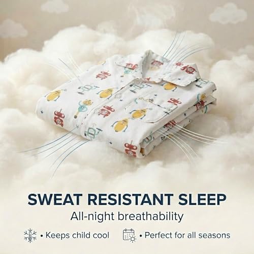 Image of The Mom Store Kids Cotton Night Suit for Boys and Girls | Breathable Night Dress for Kids Boys and Girls | Printed Nightsuit Pajama Set | Comfortable All-Season Sleepwear for Daily Use | Combo Set