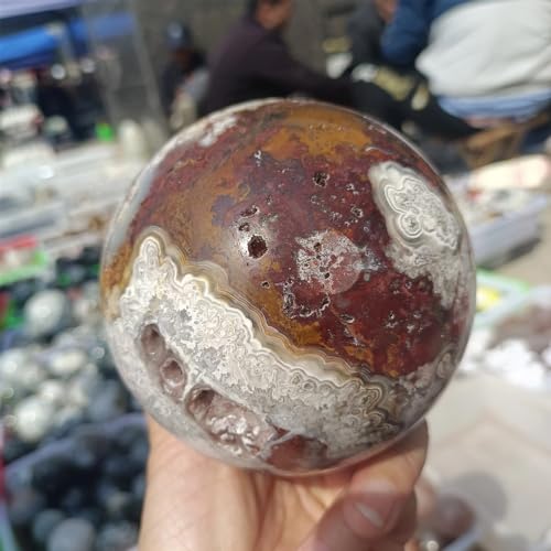 Agate mexicaine authentique et sphere de quartz de qualite - 4