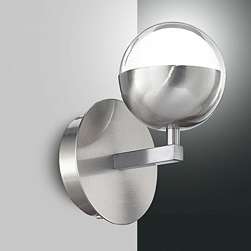 Preisvergleich Produktbild Fabas Luce Melville LED Wandleuchte, 8W, nickel satiniert