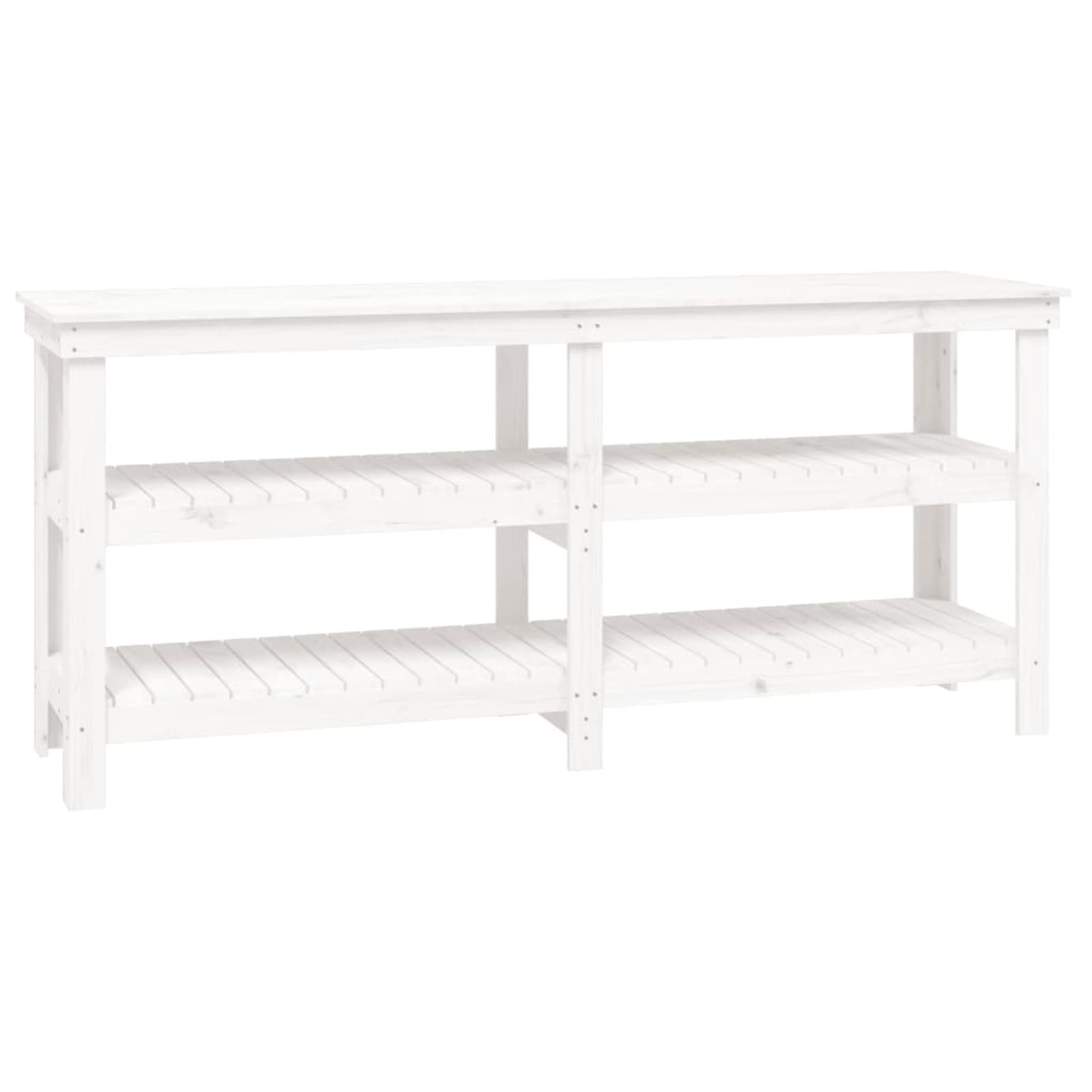 LAPOOH Banco de Trabajo, Mesa De Trabajo Taller, Caballete Mesa, Banco Herramientas, Bancada De Trabalho, Caballete para Mesa, de Madera Maciza de Pino Blanco 181x50x80 cm