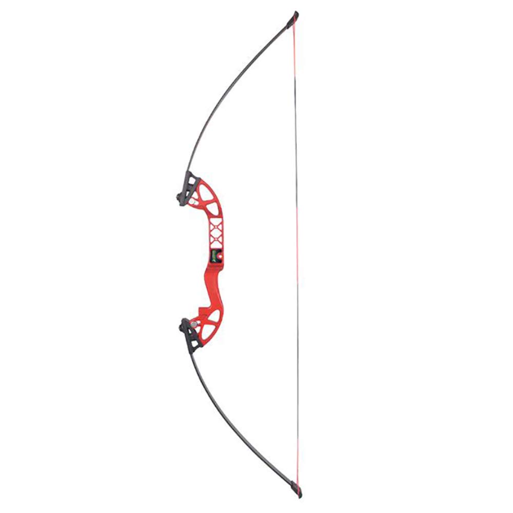 Tiro con L'Arco 52" Takedown Arco Ricurvo 30lbs 40lbs Arco Dritto Spina Dorsale 500 Frecce di Carbonio Arco Lungo Caccia all'aperto Mano Destra (Rosso, 30lbs)
