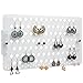 JackCubeDesign Supporto a muro Orecchino Supporto per gioielli Appendino organizer Espositore per scaffali in acrilico trasparente con 94 fori (trasparente, 40 x 24 x 2,3 cm) - MK201B