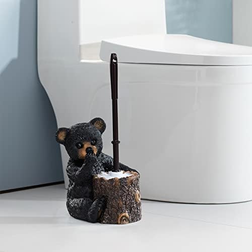 Cute Whimsical Toilet Brush Holder Set, Decorative Toilet