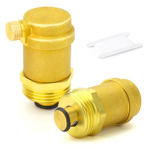 GASHER 2PCS Automatic Air Vent Valve, 1" DN15, Brass, Globe Valve, For Solar Water Heater And Hvac System