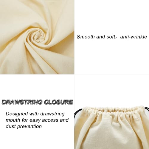 Image of LAKE OF FIRE Dustproof Storage Bags with Drawstring Closure, 2-Piece Set - Multi-Purpose Protective Pouches for Handbags, Purses, Shoes, and Boots