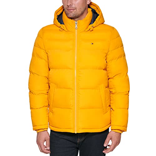 Tommy Hilfiger Men's Hooded Puffer Jacket, Arctic Yellow, XX-Large by Tommy Hilfiger - Used condition - US$32.26