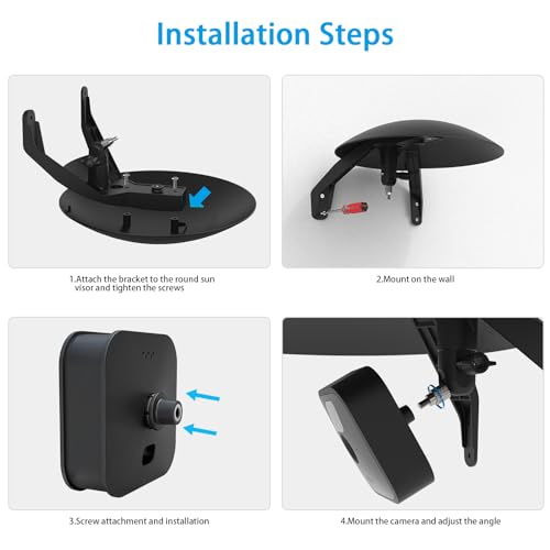HOLACA Universal Sunshade Cover, Rainshade Cover, for All Outdoor Security Camera with 1/4 Screw, Shield Compatible with Ring - Image 4