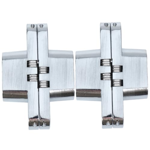 SEWOART Concealed Hinge Set 2pcs Stainless Steel Cross Hinge for Buffet Table Mobile Door