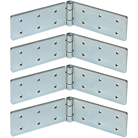 4 Stk Kistenband 196 x 40 mm Gerollte Tischband Möbelscharniere Möbelband Verzinkt Torband Scharniere Türband Kistenband Schrankscharniere,Scharnier Materialstärke 4,0 mm Cover