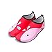 XYL HOME Flussschuhe Fußaufkleber Kinderstrandschuhe Schnorchelschuhe Yoga-Schuhe rutschfeste Barfuß-Außenhaut weich, roter Wal, Sohlen 44-45 für 42-43