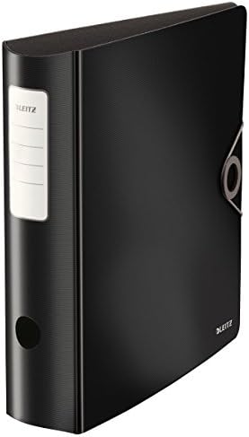 Leitz 180° Active Solid Geniş Klasör, Siyah, A4, 82 mm Genişliğinde Yuvarlak Sırt, Elastik Bantlı, Hafif Polyfoam Malzeme, 10471095 - Görsel 2