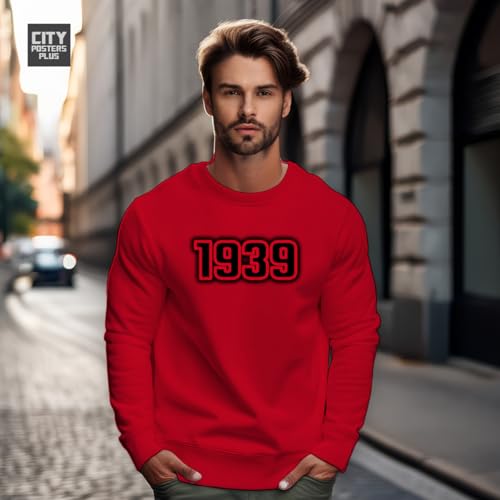 Sweat 1939 rouge unisexe idéal pour vos sorties décontractées