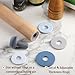 Bamboo Land- Adjustable Rolling Pin with Thickness Rings for Baking, 13.8