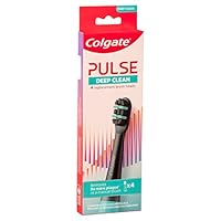 Colgate Pulse Deep Clean Electric Toothbrush Replacement Brush Head Refills, 4 Pack, ProClinical Compatible
