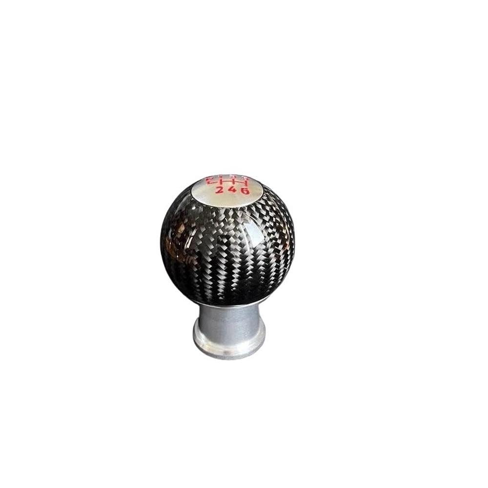 HYASDBWE 5 6 Speed Real Carbon Fiber Gear Shift Knob for Mazda MX5 MX-5 Gear Ball Head Car Accessories Gear Shifter Parts(Black,6 Speed)
