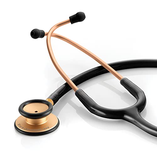 ADC Adscope Lite 619 Ultra Lightweight Clinician Stethoscope with Tunable AFD Technology, Lifetime Warranty, Rose Gold with Black Tubing by ADC - Used condition - US$25.92