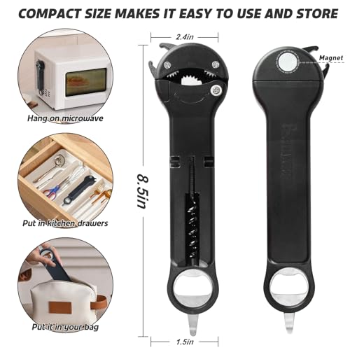 image for Banyaa 7 in 1 Jar Opener Bottle Opener and Wine Opener for Seniors wit