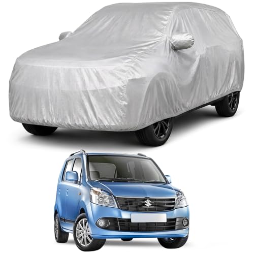 Image of Autofact Car Body Cover Compatible with Wagon r 2010-2018 | Custom Fit Car Cover | 100% Water-Resistant| Triple-Stitched Lightweight Fabric | Dustproof | Indoor & Outdoor Use | Elastic Bottom