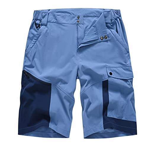 Yuyangdpb Men's Quick Dry Hiking Shorts Lightweight Stretch Outdoor Cargo Short With Multi Pockets Greyblue M #TOP5