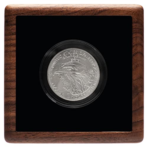 Caja exhibidora de madera para 2 monedas miniatura 7