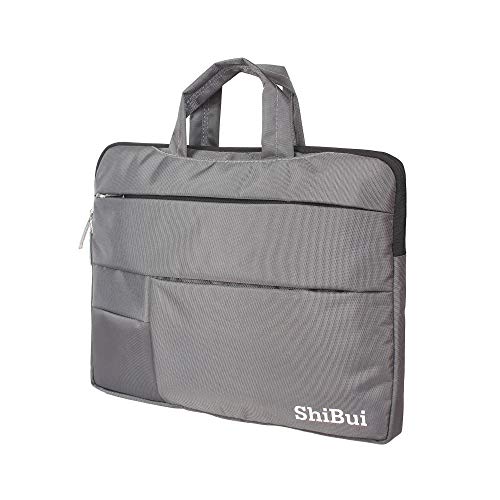 Image of SHIBUI Waterproof and Multi-Pocket Laptop Sleeve Handbag Compatible 12-13.3 Inch New 2018 Release A1932, A1989 & A1706 & A1708 | MacBook Air | 12.9 Inch iPad Pro (15 Inch, Grey 1000-DY)