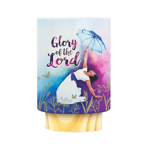 African American Expressions LED Flameless Candle – Christian Inspirational Battery Operated Candle with Uplifting Art – Spiritual & Religious Home Décor for Black Women – Glory to The Lord