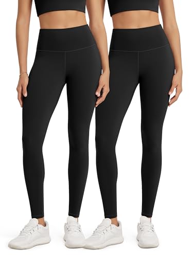 ODODOS Women's High Waist Workout Leggings 2-Pack Tummy Control Yoga Pants - 25