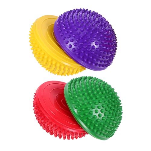 PartyKindom 4Pcs Sensory Balance Hedgehog Style Stability Domes for Adults Enhancing Coordination Fun Physical Development with Vibrant Colors for Centers