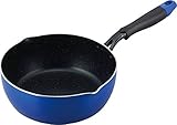 和平フレイズ フライパン 鍋 焼く 茹でる 煮る 揚げる スーパーディープパン メガフッカ 20cm ブルー IH対応 クイックマーブル ふっ素樹脂加工 MR-7505