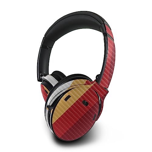 Image of MightySkins Carbon Fiber Skin Compatible with Bose QuietComfort 45 Headphones Vintage Lines | Protective, Durable Textured Carbon Fiber Finish | Easy to Apply | Made in The USA
