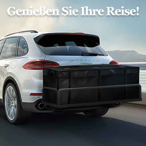 Signstek Heckbox für Anhängerkupplung Auto Hintere Erweiterbare Gepäcktasche - wasserdichte, haltbare und weiche Transporttasche 417 L, 500 D PVC Tarpulin, für Familie, Outdoor, Wochenendausflug usw.