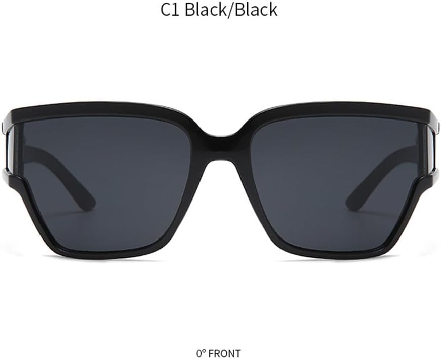 [HDUBFY] メンズ ラージフレーム サングラス メガネフレーム アウトドア スポーツ パンク スクエア サングラス