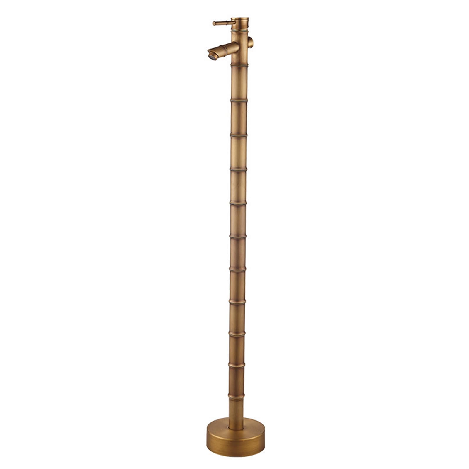 HADECOLL Freestanding Bath Taps Vintage Stand Tap Hot And Cold Brass Single Handle Bath Mixer Tap Floor Mounted Bath Tap Antique, Antique,Antique