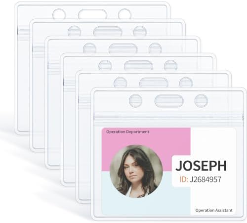 Lot De 24 Porte Badges Plastique 90 X 56 Mm - Badges Transparents Personnalisables Pour Entreprises Et Événements