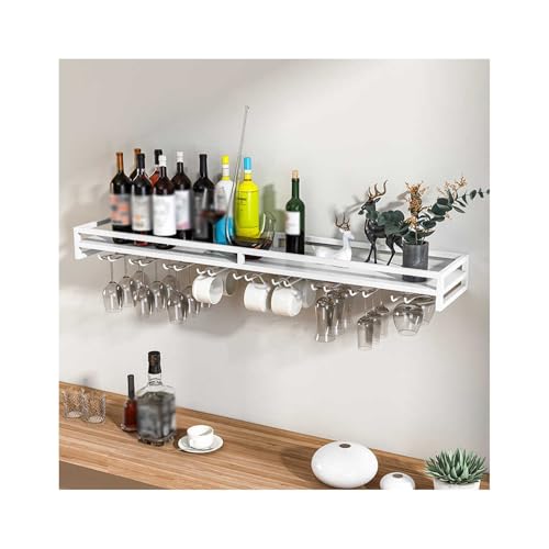 Casier à vin mural design moderne blanc en métal robuste - 2