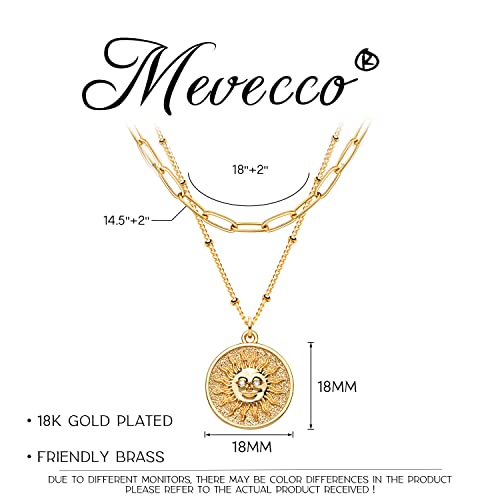 Image of MEVECCO Dainty Pendant Layered Necklaces for Women