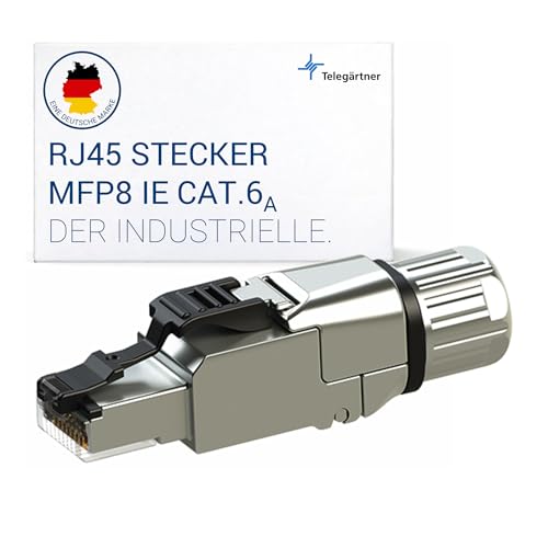 Conector RJ-45 Telegärtner J00026A5001 Plata Cat6a, ingeniería precisa T568B
