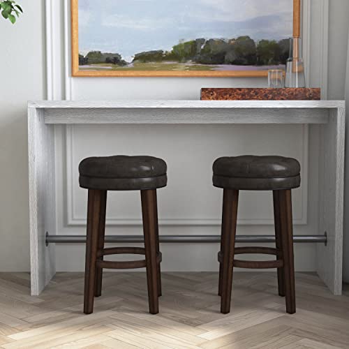 Hillsdale Krauss Backless Swivel Bar Height Stool, Dark Brown #TOP4