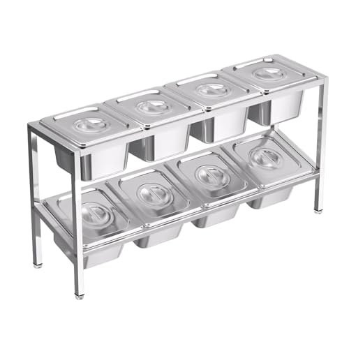 Stazione per condimenti per pizza, in acciaio inox, supporto rimovibile per decorazione di casa, cucina, ristorante