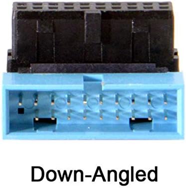 Xiwai USB 3.0 20pin Male to Female Extension Adapter Down Angled 90 Degree for Motherboard Mainboard