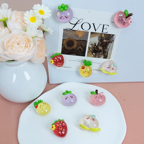 Set 10 Imánes de Fruta Decorativos 3D Brillan en Oscuro miniatura 4