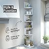 Greenco Corner Shelf, 5 Tier Floating Shelves for Wall, Easy-to-Assemble Wall Mount Corner Shelves for Bedrooms and Living Rooms, Rustic Walnut Finish #4
