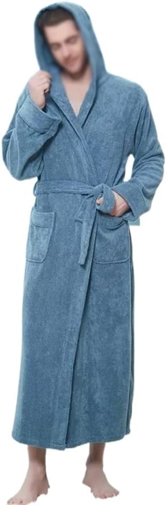 Spring Men's Bathrobe Extra Long And Thick Warm Cotton Plus Winter Women's Robe Kimono Bathrobe