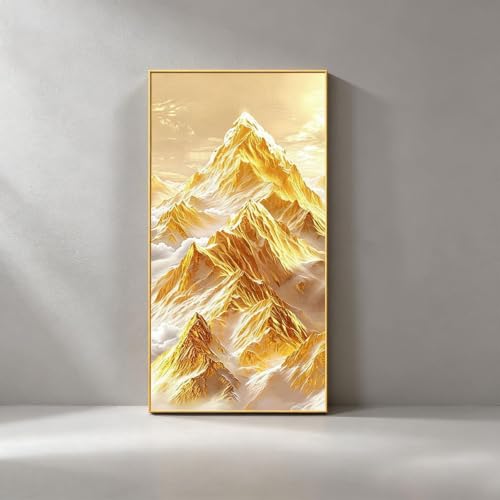 3D‑LED Wall Art Decor, Glow Mountain‑Landscape Sculpture, Crystal Porcelain