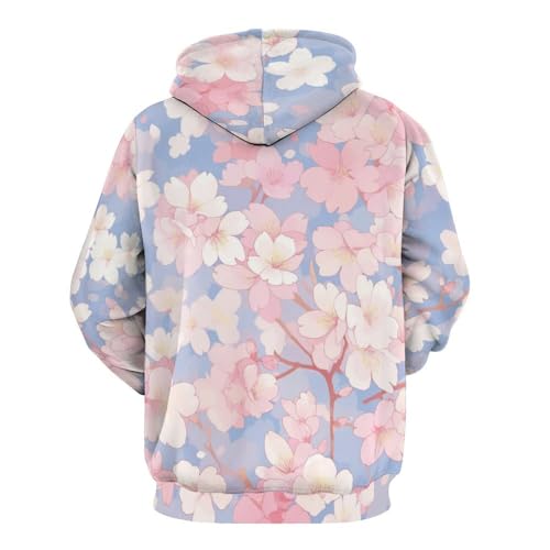 Sweatshirt Pullover Fleur de Cerisier avec Finitions Soignées et Capuche Douce - 4