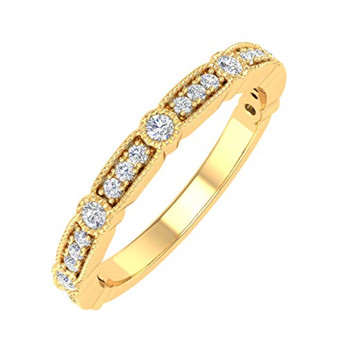 1/4 Carat Diamond Wedding Band Ring in 10K Gold