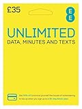 EE Pay As You Go SIM Card UK PREPAID PAYG £35 Bundle - UNLIMITED DATA + Texts & Mins